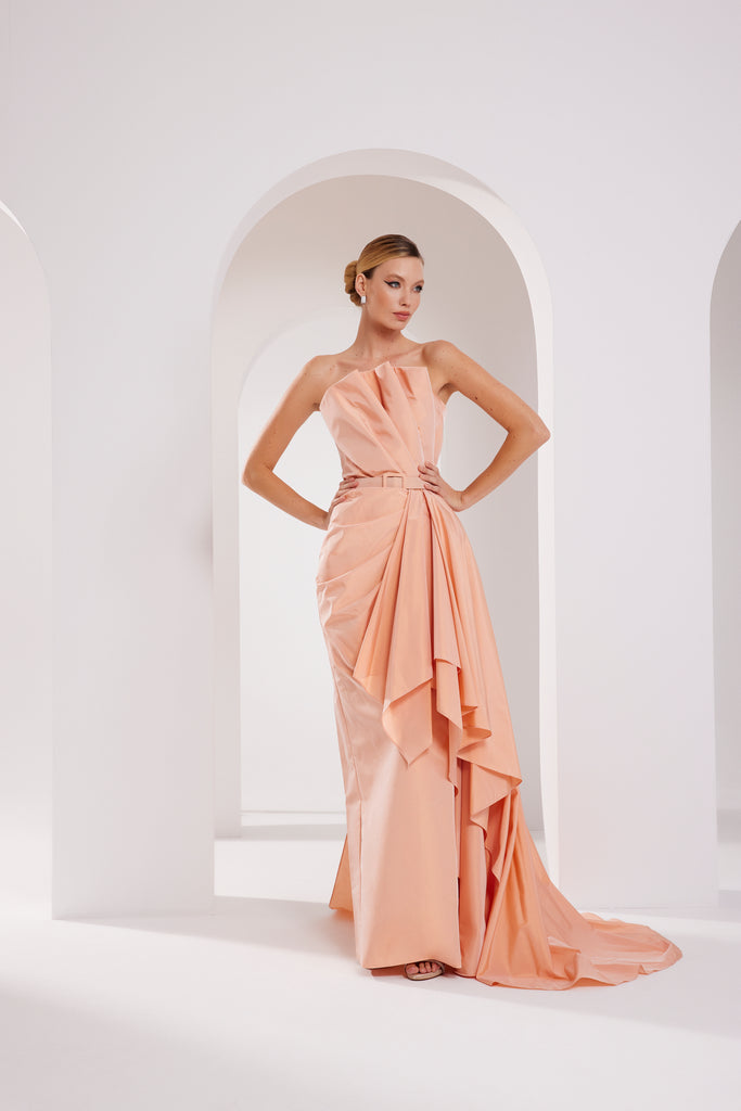 Elegant Slit Dress for Women | Nour Fathallah Collection